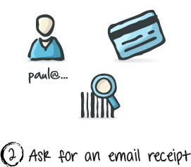 Ask for an email receipt